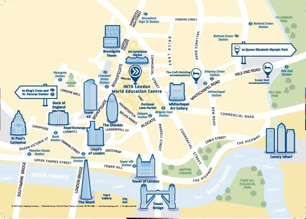 London map and INTO locations